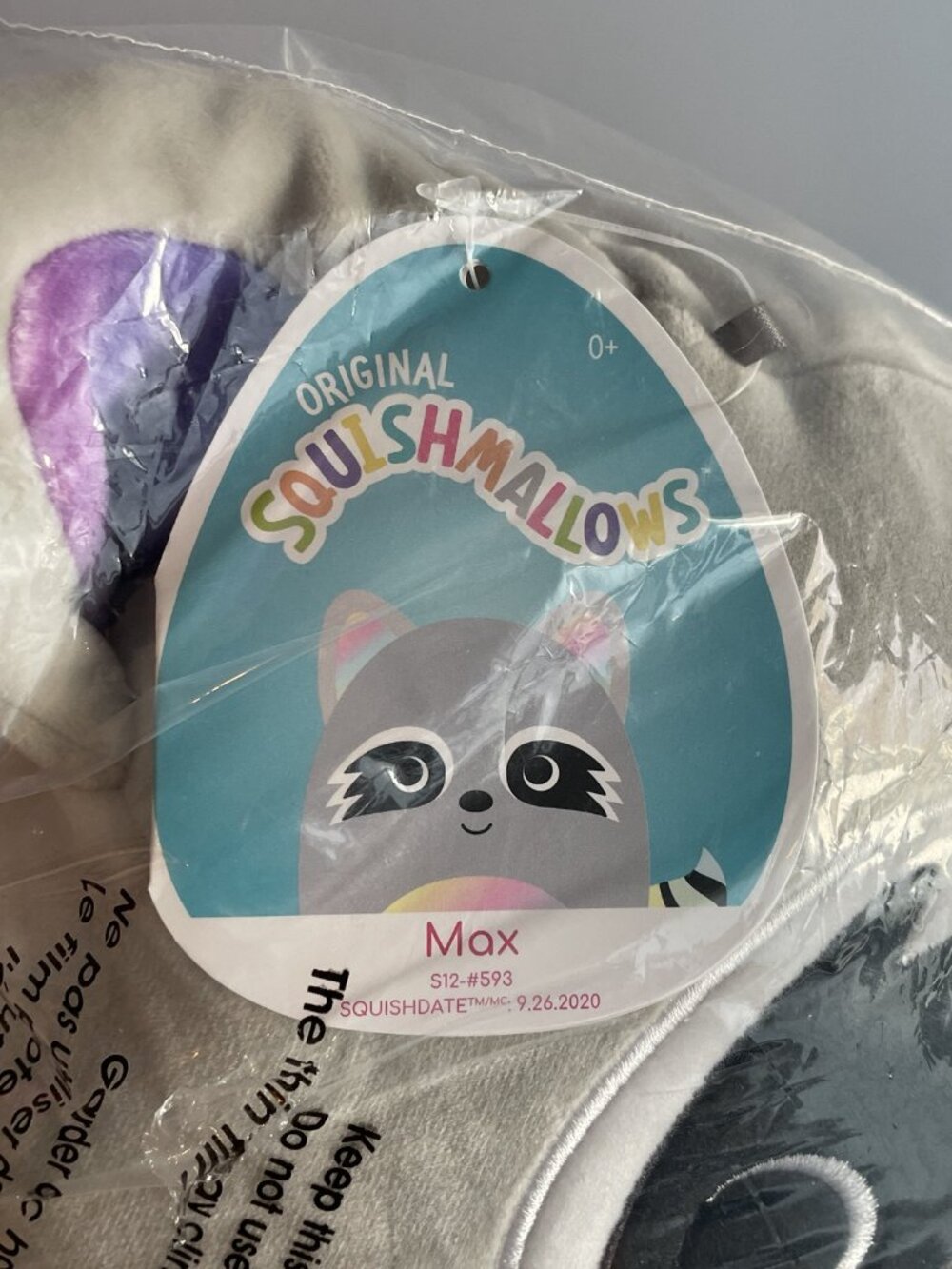 Squishmallows Max Rainbow Raccoon 12" Plush - Picture 7 of 9